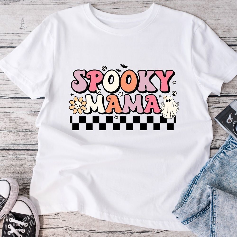 Spooky Mama Pastel Graphic Tee Shirt
